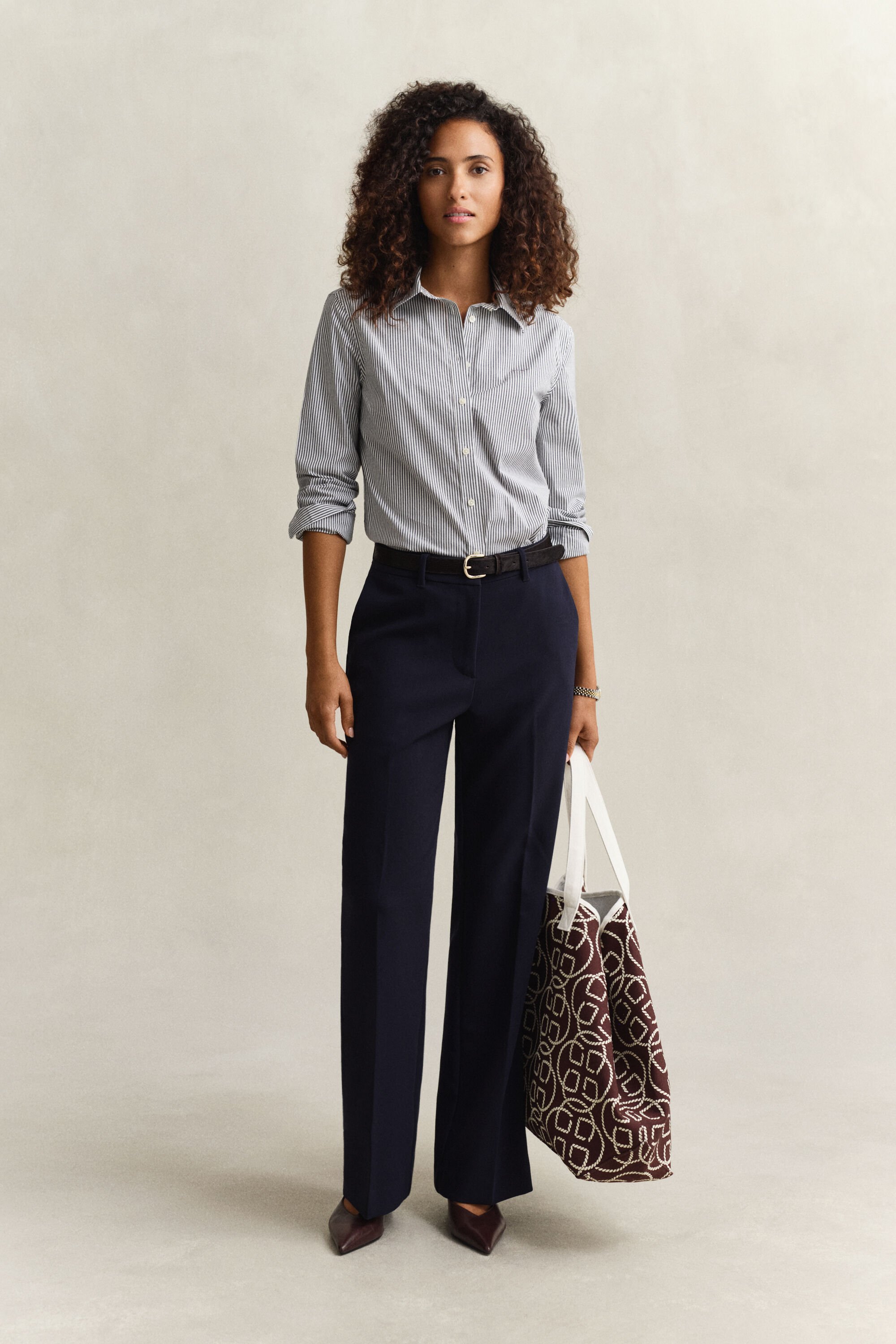 Slim Fit Striped Poplin Shirt