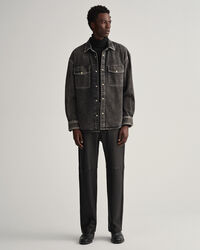 Oversized Heavy Wash Denim Shirt