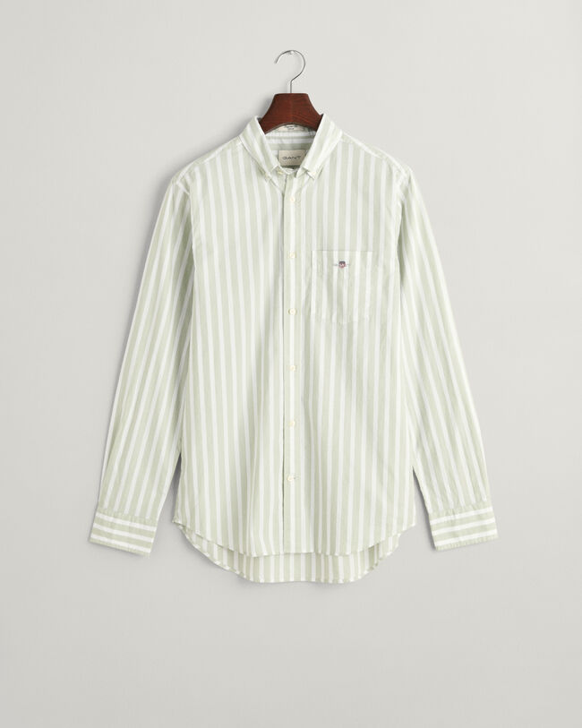 Regular Fit Wide Striped Poplin Shirt