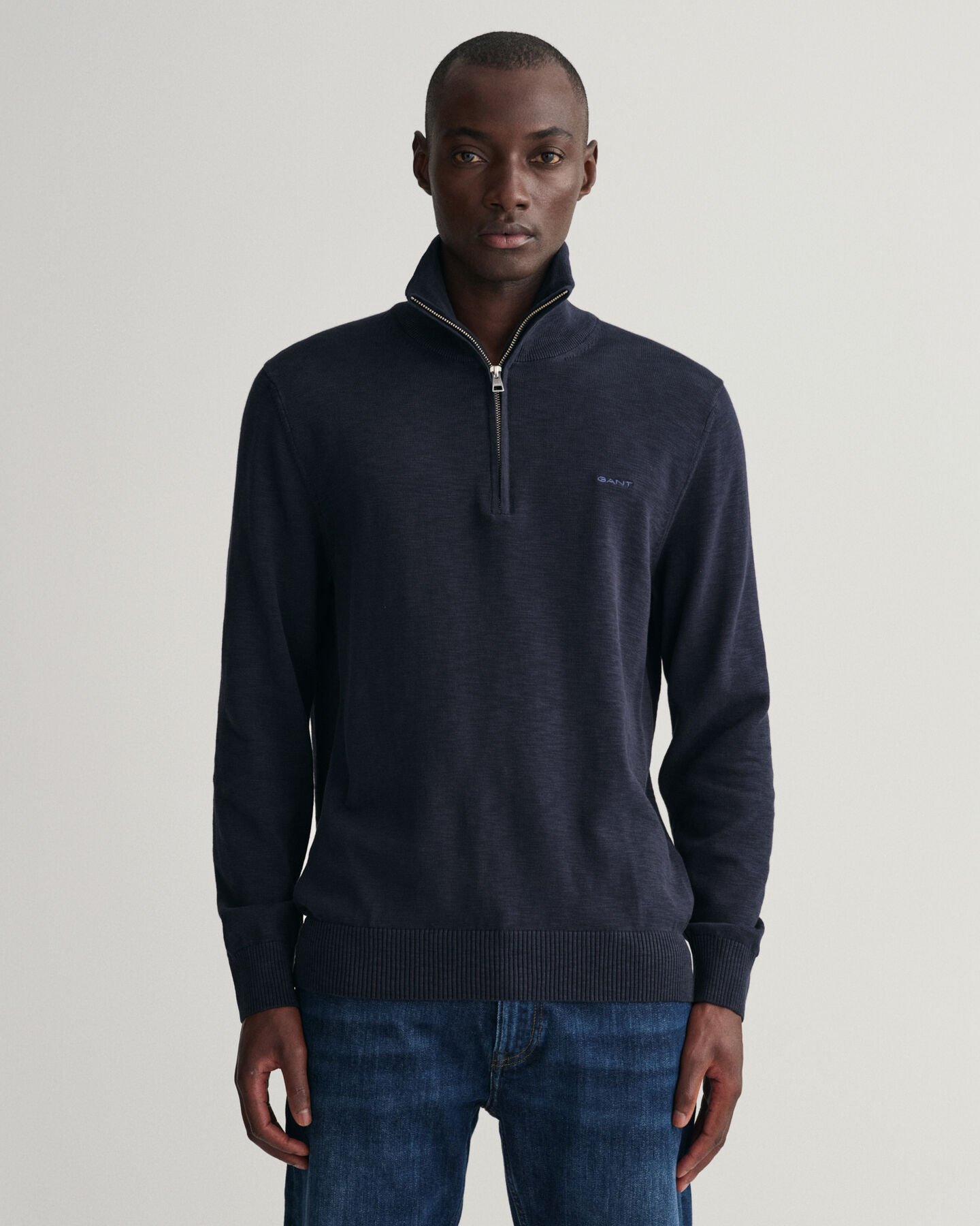 Cotton Flamme Half-Zip Sweater