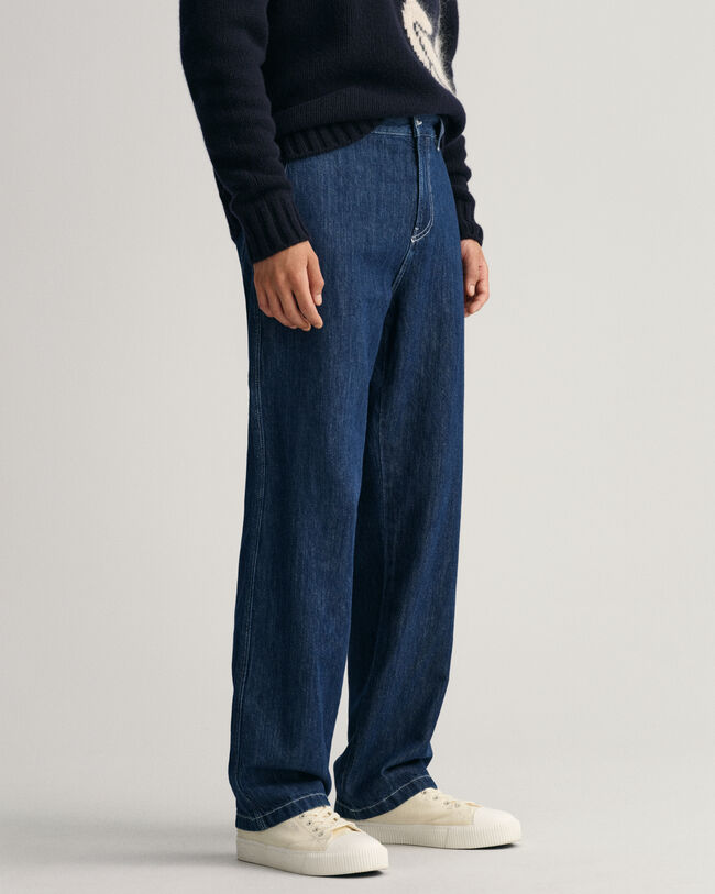 Relaxed Fit Cotton Linen Jeans