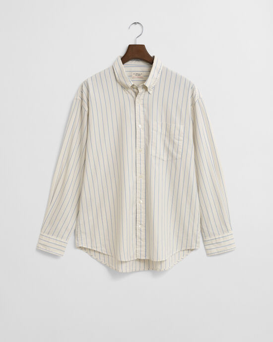 Relaxed Fit Striped Luxury Oxford Shirt