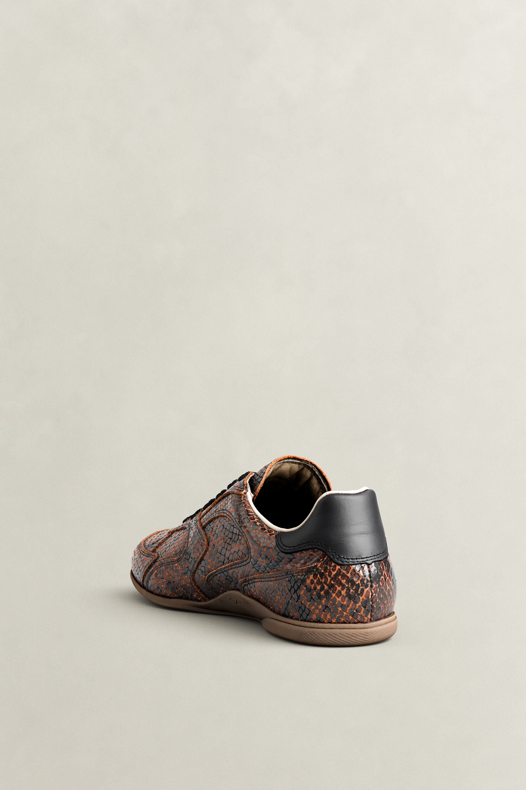 Sperly Snake-Effect Leather Sneakers