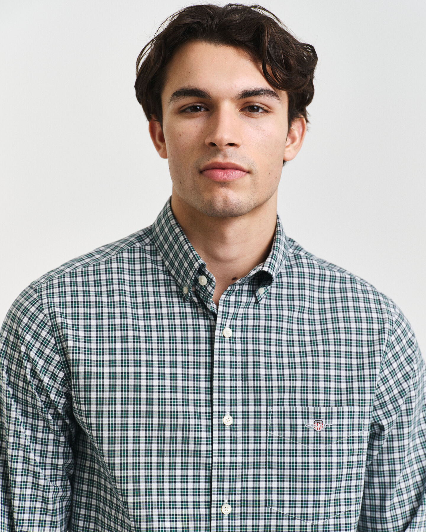 Regular Fit Small Checked Poplin Shirt