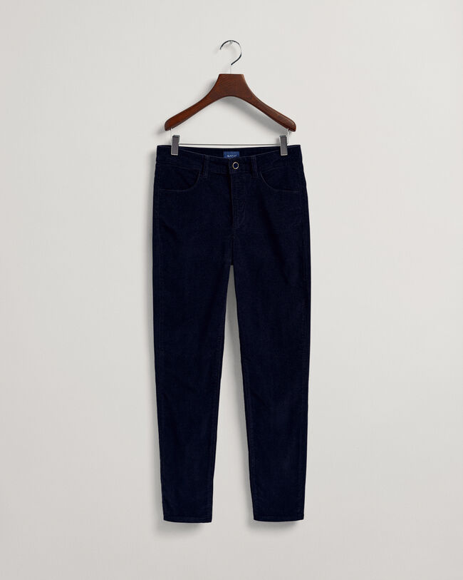 Farla Slim Fit Cropped Corduroy Jeans