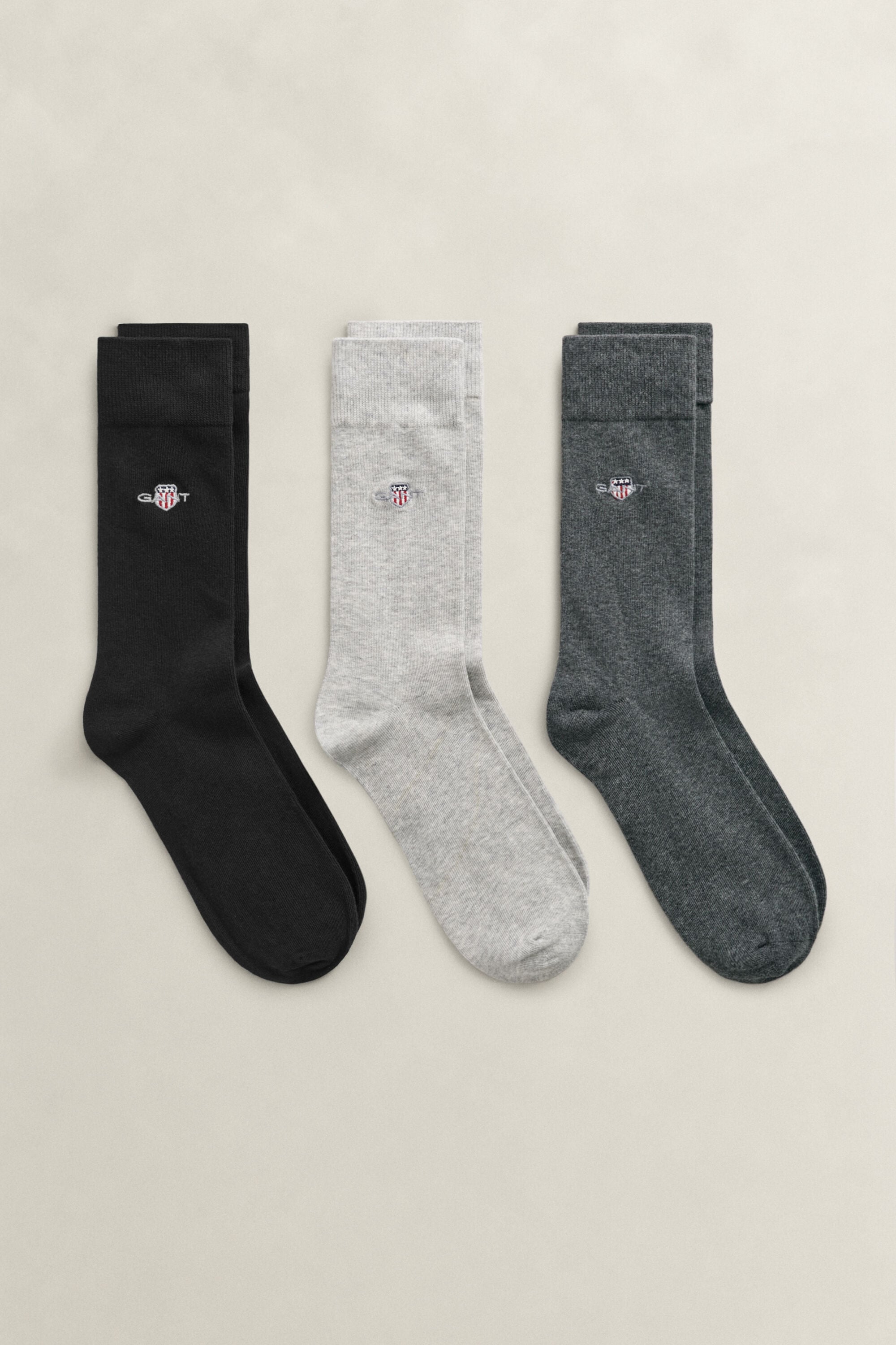 3-Pack Shield Socks — CHARCOAL MELANGE