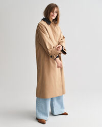 Leather Collar Car Coat