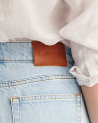 Regular Fit Mid Length Denim Shorts