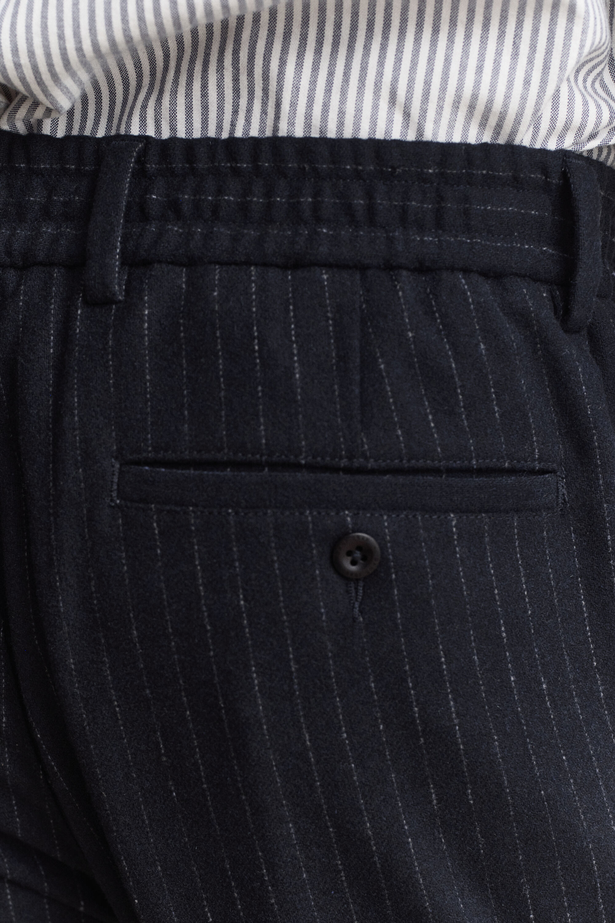 Tapered Wool Flannel Pants