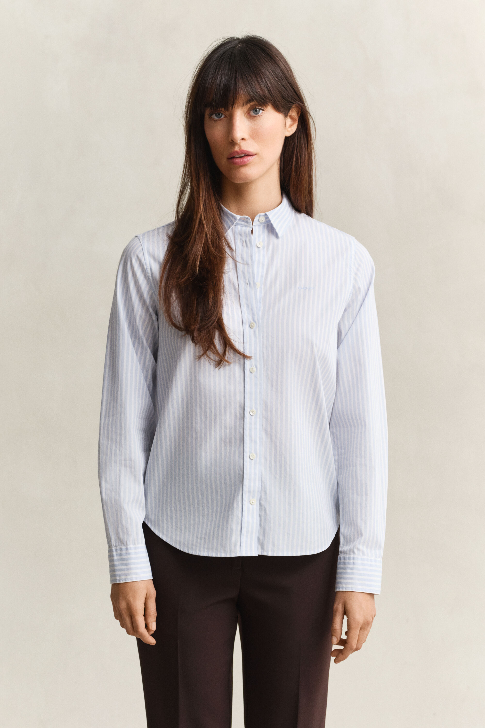 Regular Fit Striped Classic Poplin Shirt