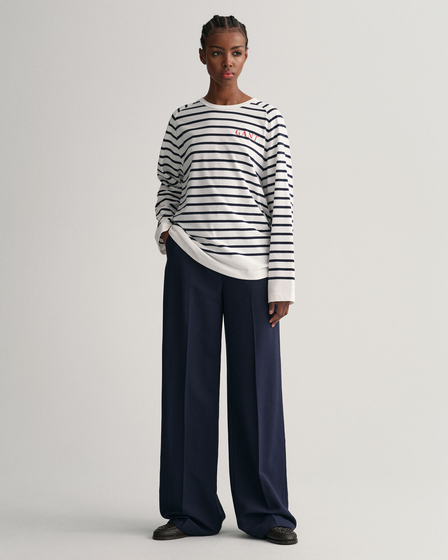 Logo Striped Long Sleeve T-Shirt