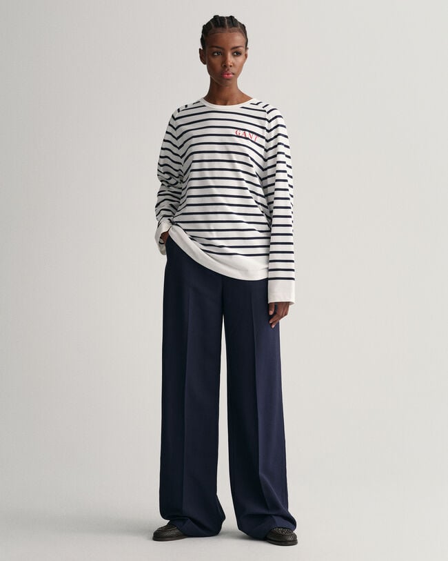 Logo Striped Long Sleeve T-Shirt