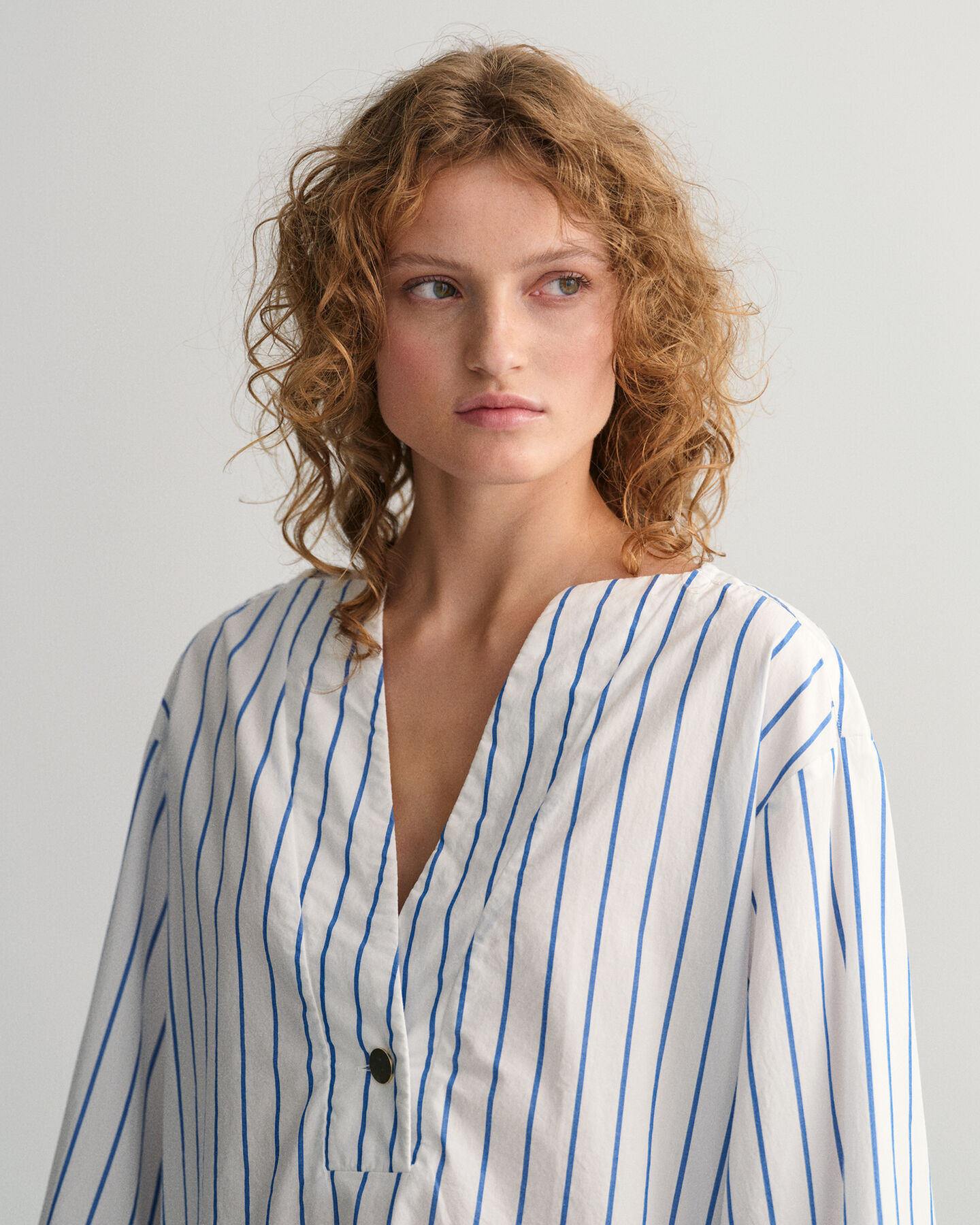Relaxed Fit Popover Striped Shirt