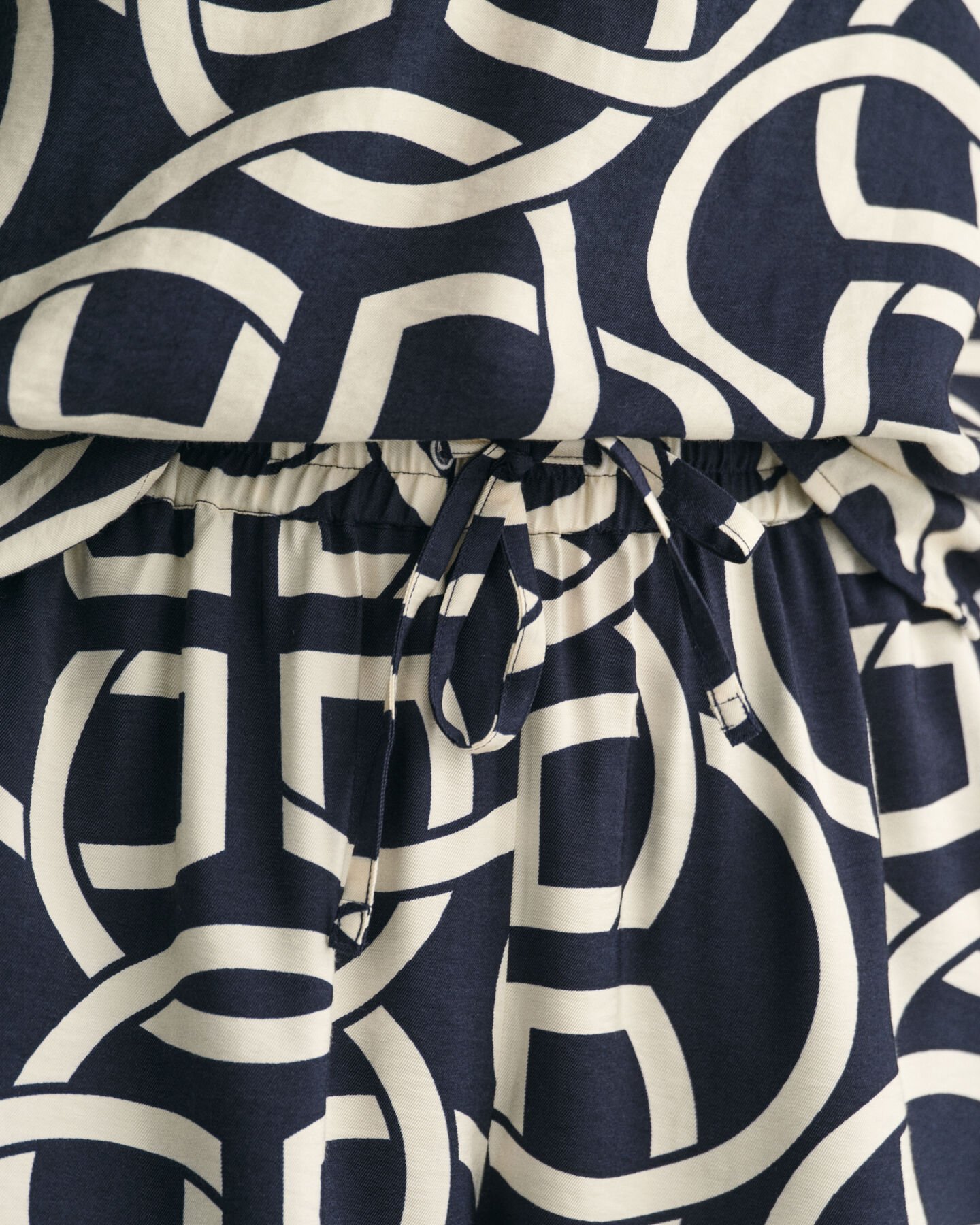 Relaxed Fit Monogram Print Pull-On Shorts