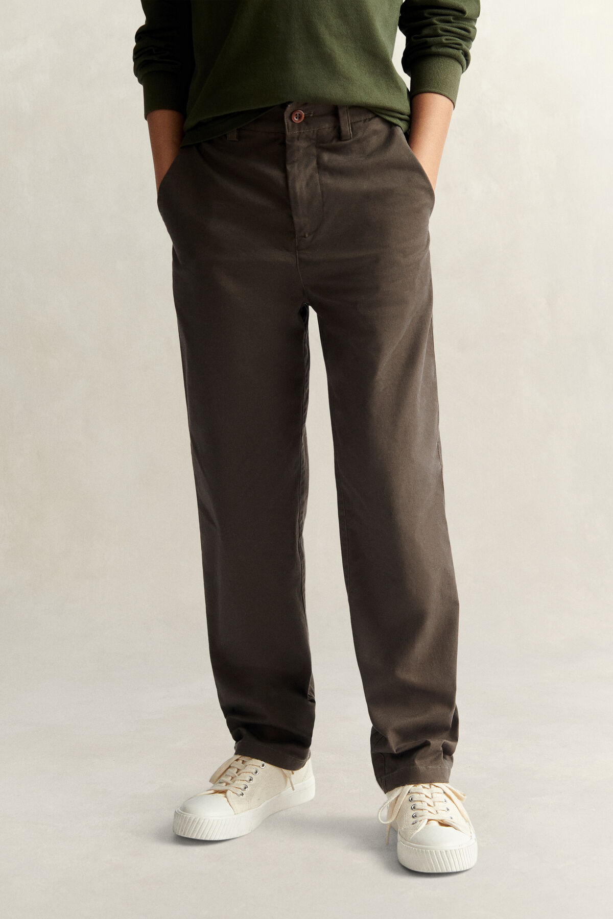 Teen Boys Chinos — SHADOW BROWN