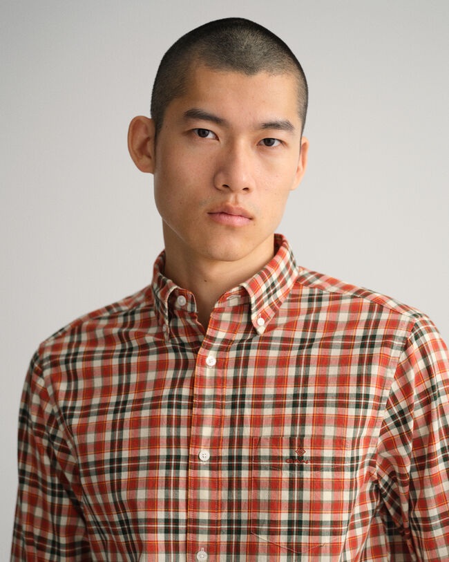 Regular Fit Broadcloth Tartan Shirt