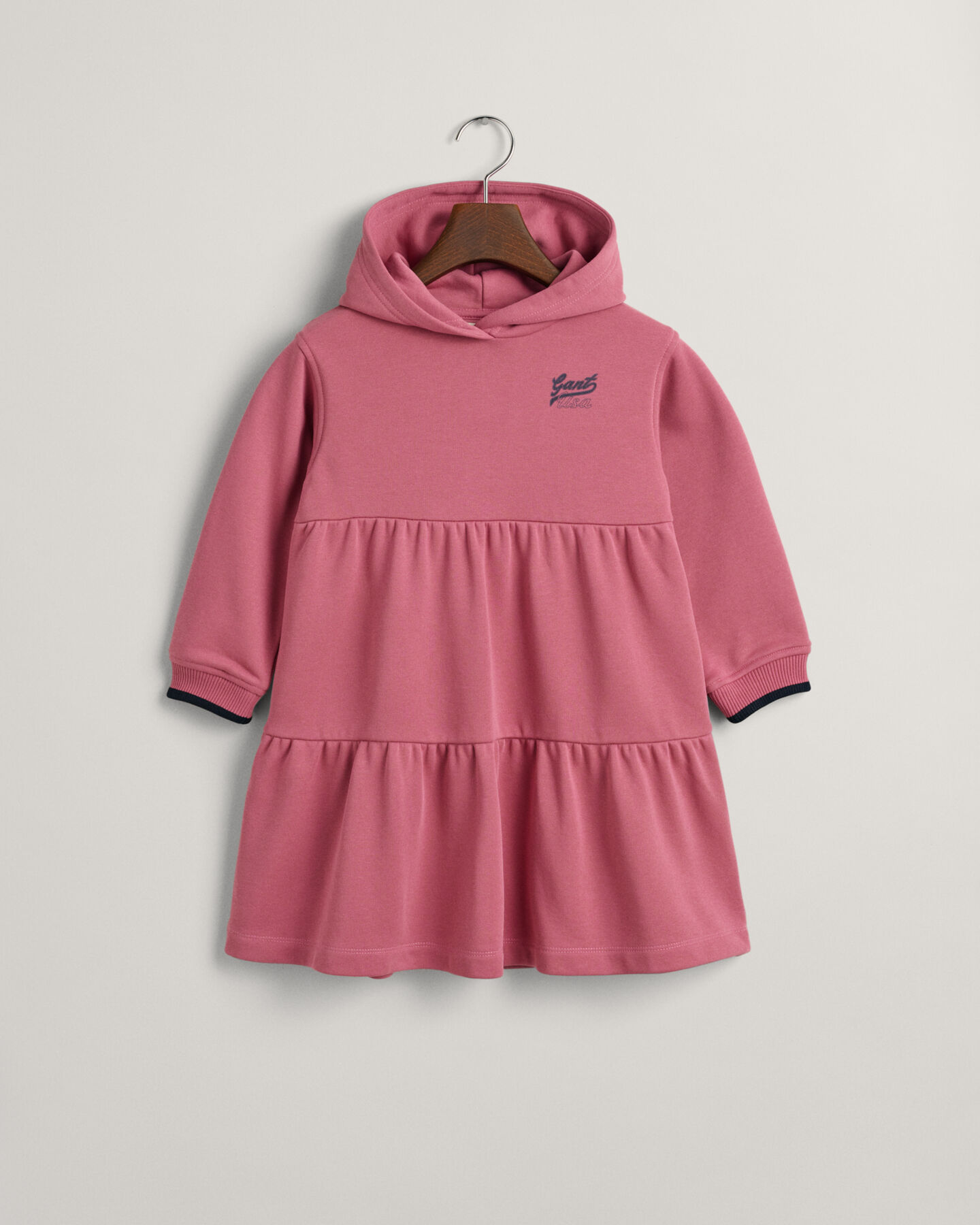 Girls GANT USA Tiered Hoodie Dress