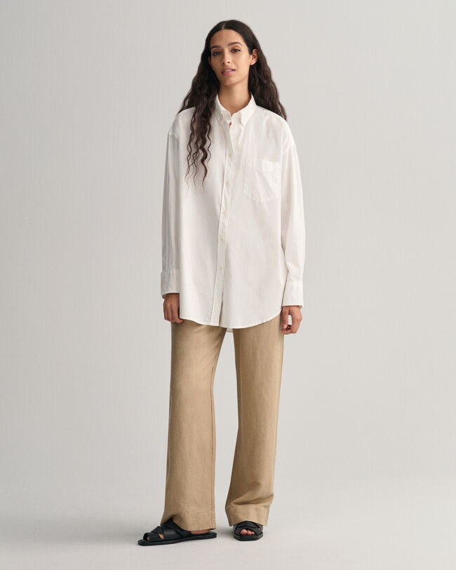Linen Viscose Pull-On Pants