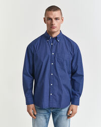Oversized Micro Checked Poplin Shirt
