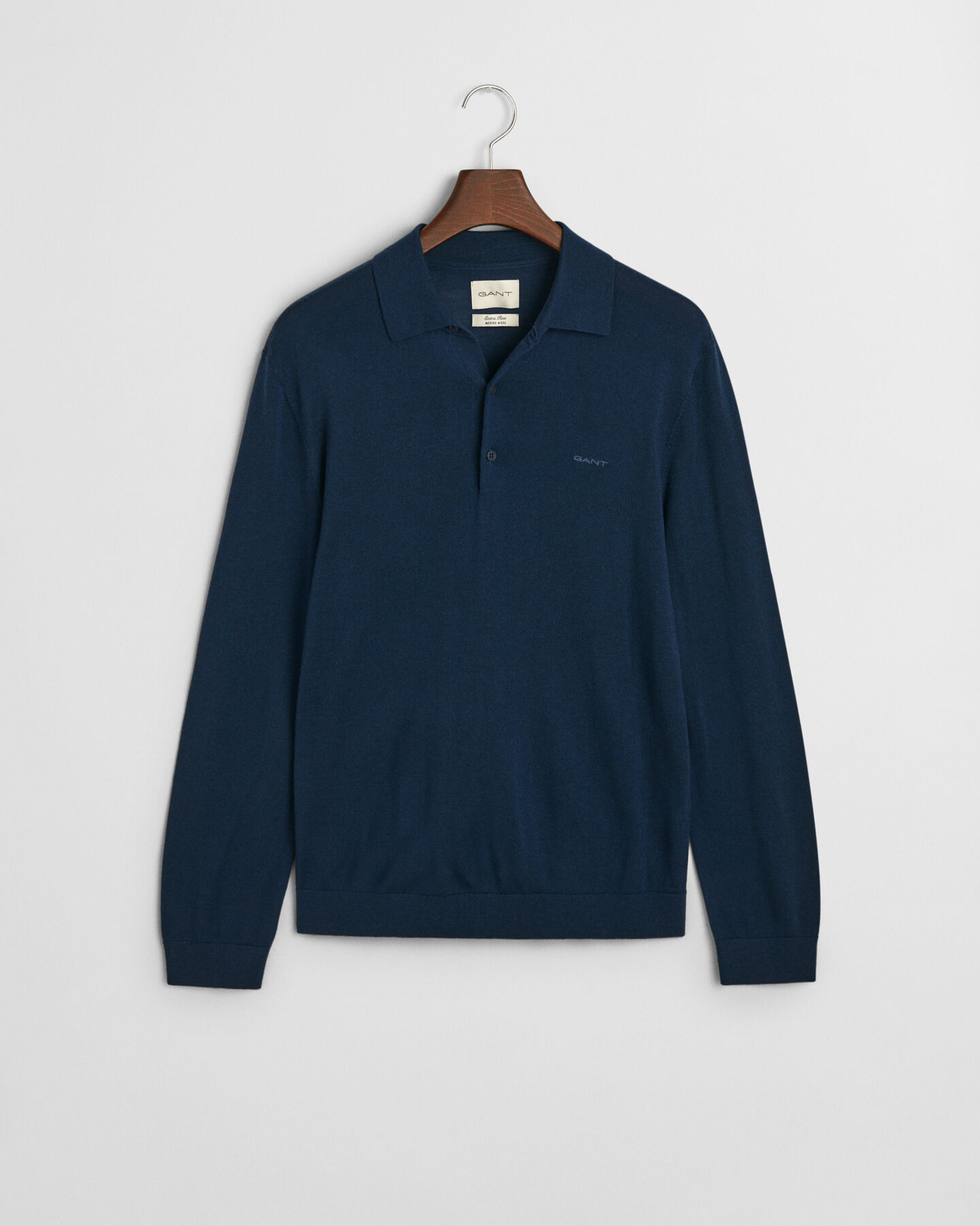 Extra Fine Merino Wool Polo Sweater