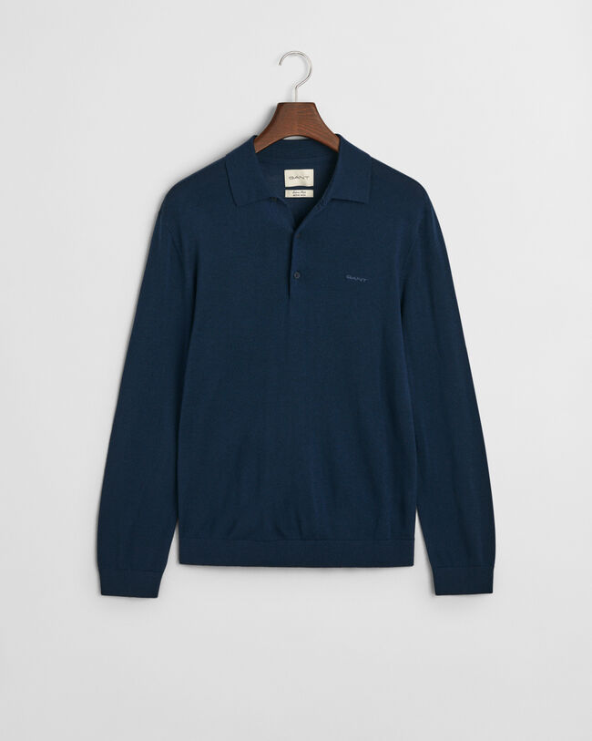 Extra Fine Merino Wool Polo Sweater