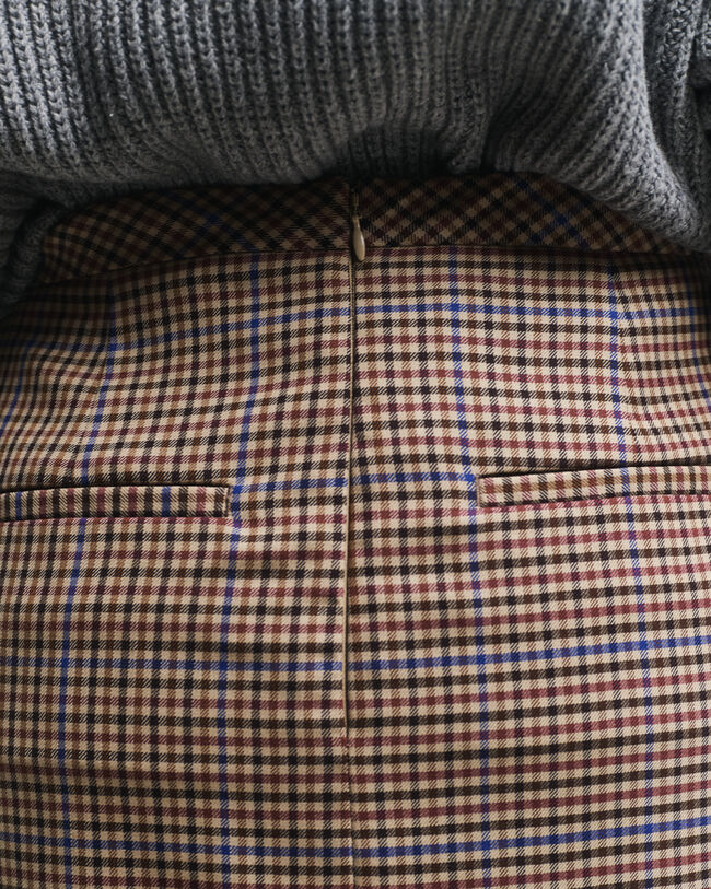 Checked Pencil Skirt