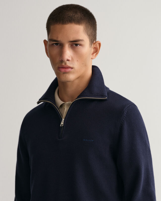 Supima Cotton Half-Zip Sweater