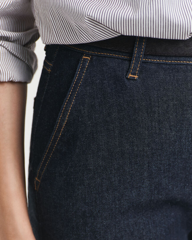 Wide Flared Tailored Jeans