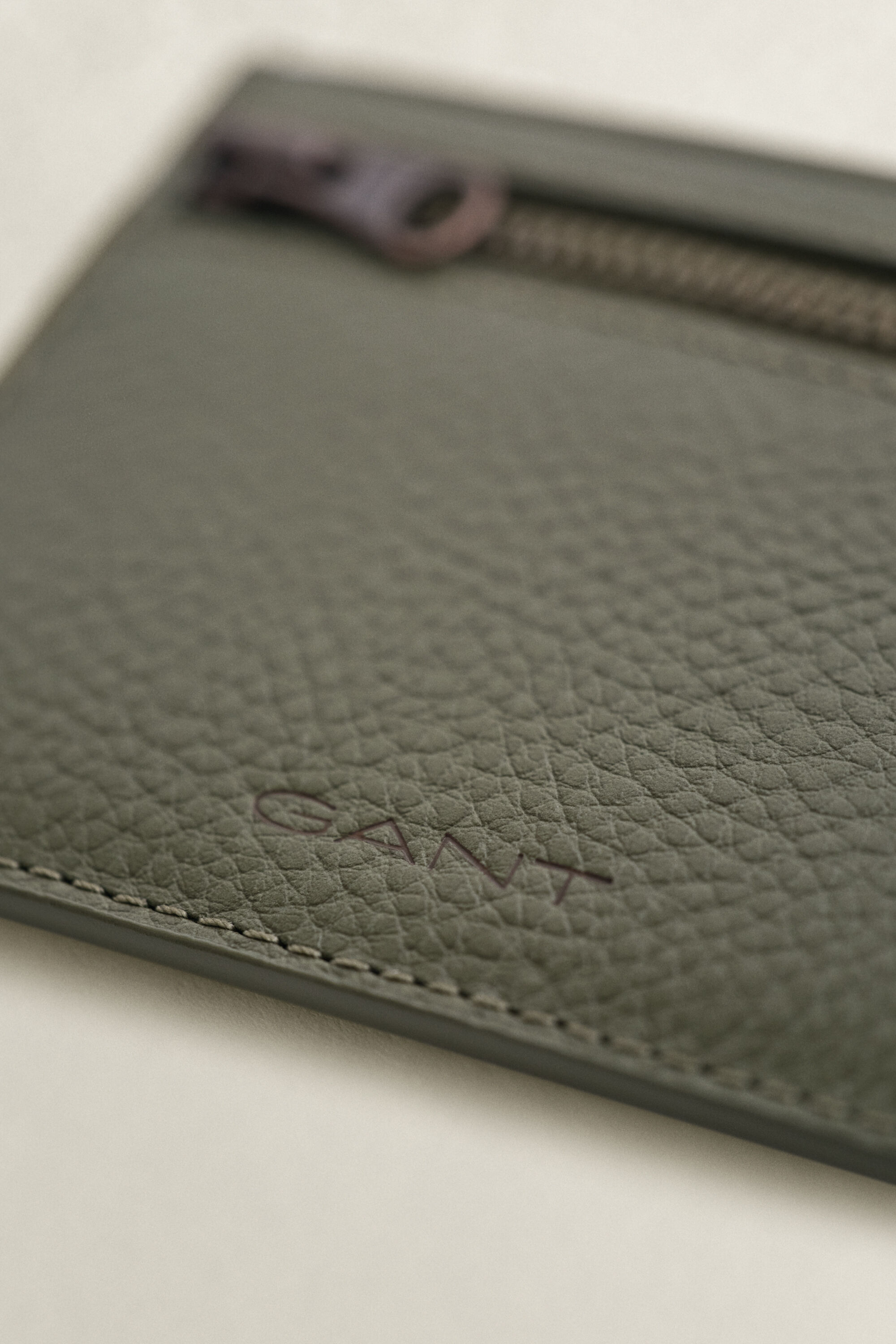 Grained Leather Card Pouch