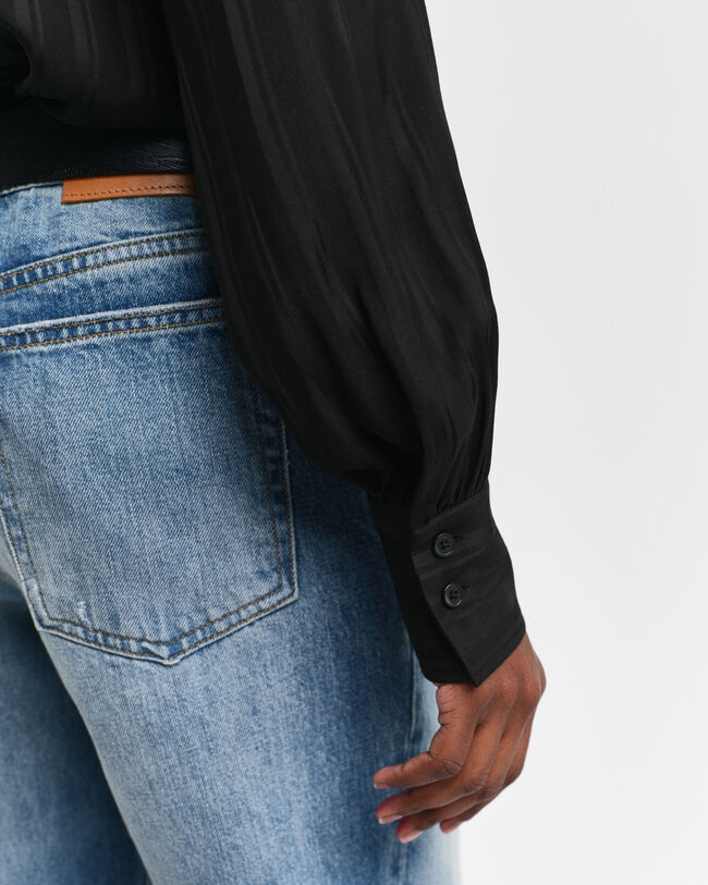 Regular Fit Striped Satin Shirt