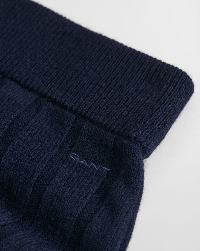 Wide Ribbed Wool Skirt