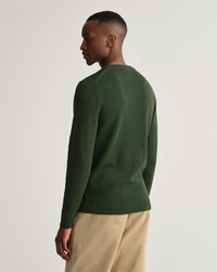 Rib Texture Crew Neck Sweater