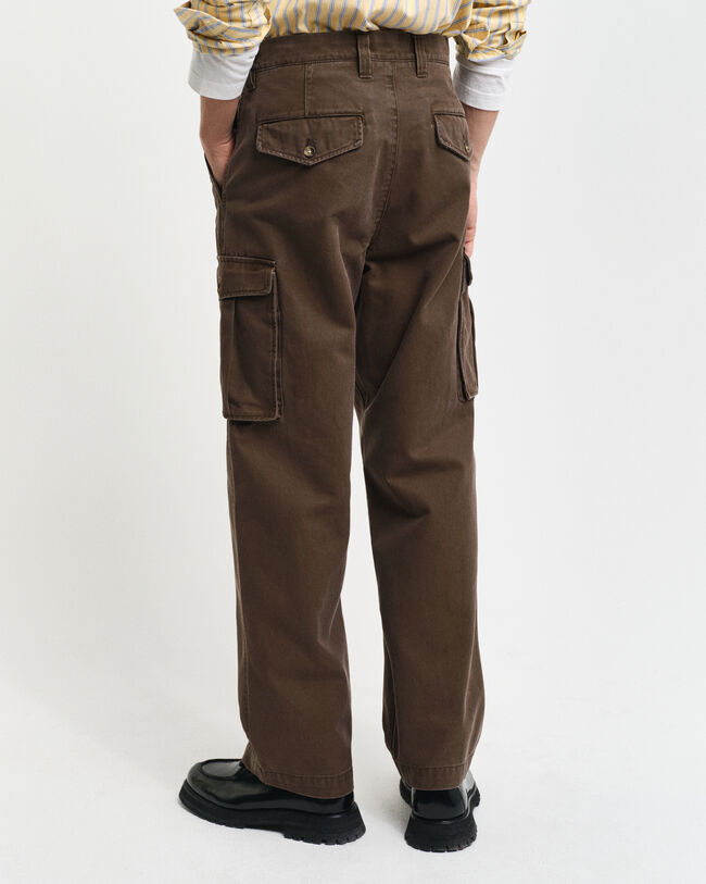Regular Fit Cotton Twill Cargo Pants