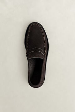 Lenkoxx Suede Loafers — WEATHERED BROWN 2
