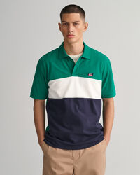 Color Block Piqué Polo Shirt