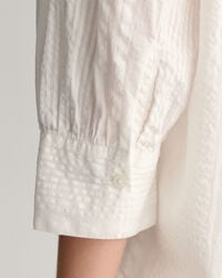 Relaxed Fit Seersucker Striped Popover Shirt