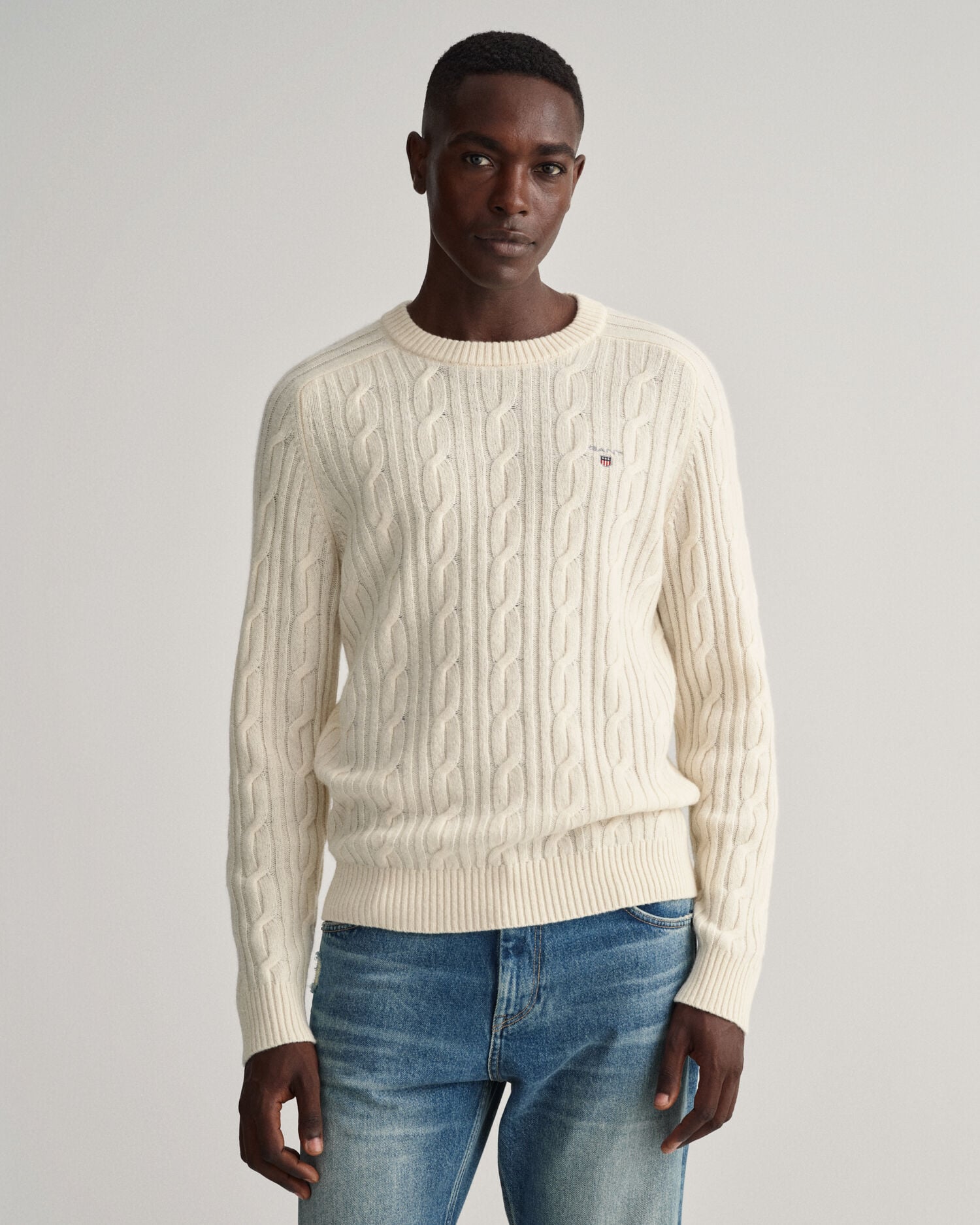 Mens Cable Knit Jumpers | GANT | UK