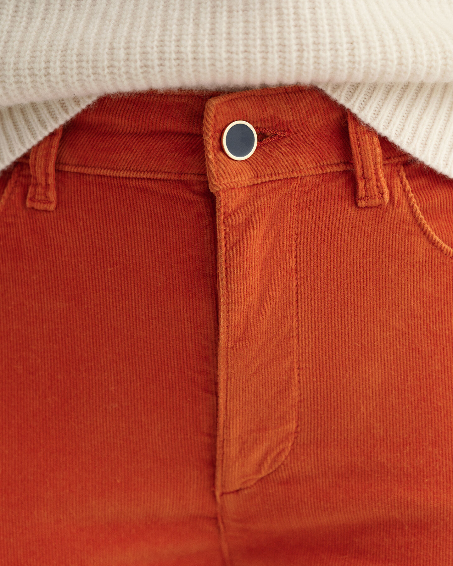 Farla Slim Fit Cropped Corduroy Jeans