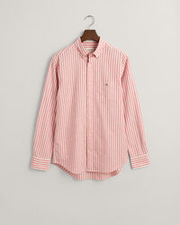 Regular Fit Striped Cotton Linen Shirt