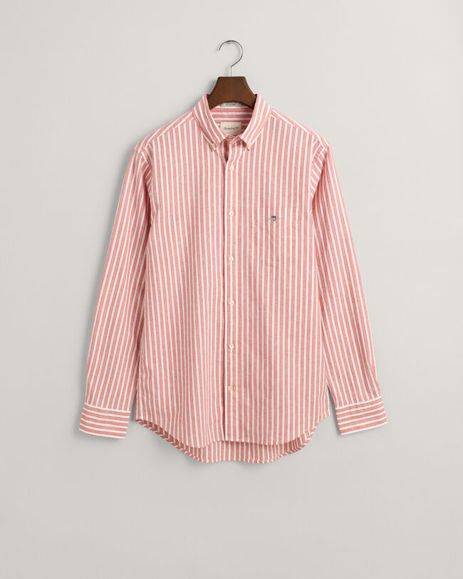 Regular Fit Striped Cotton Linen Shirt