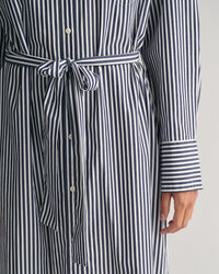 Striped Poplin Shirt Dress