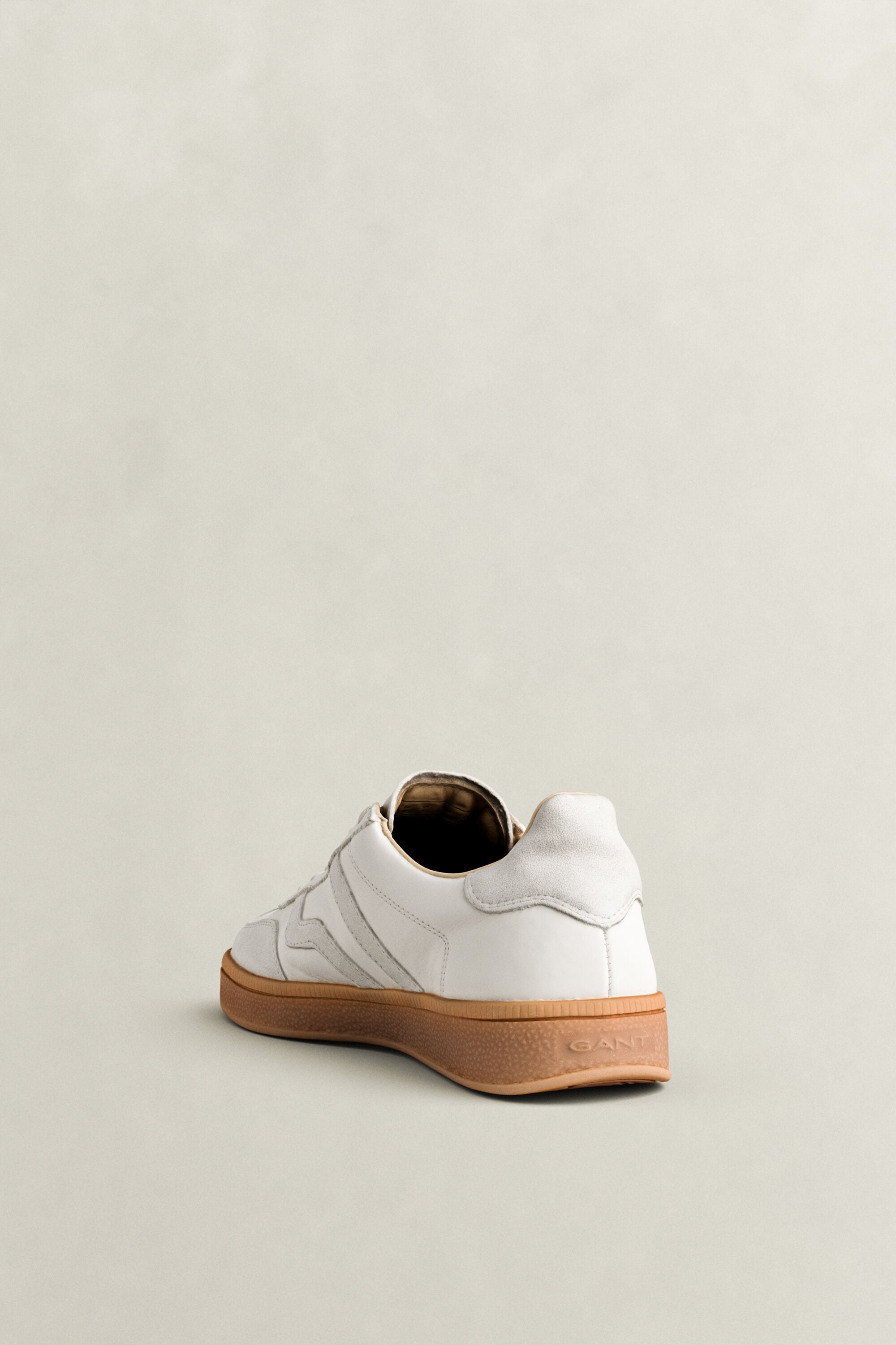 Cuzima Leather Suede Sneakers — WHITE
