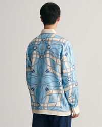 Relaxed Fit Sailing Print Silk Shirt