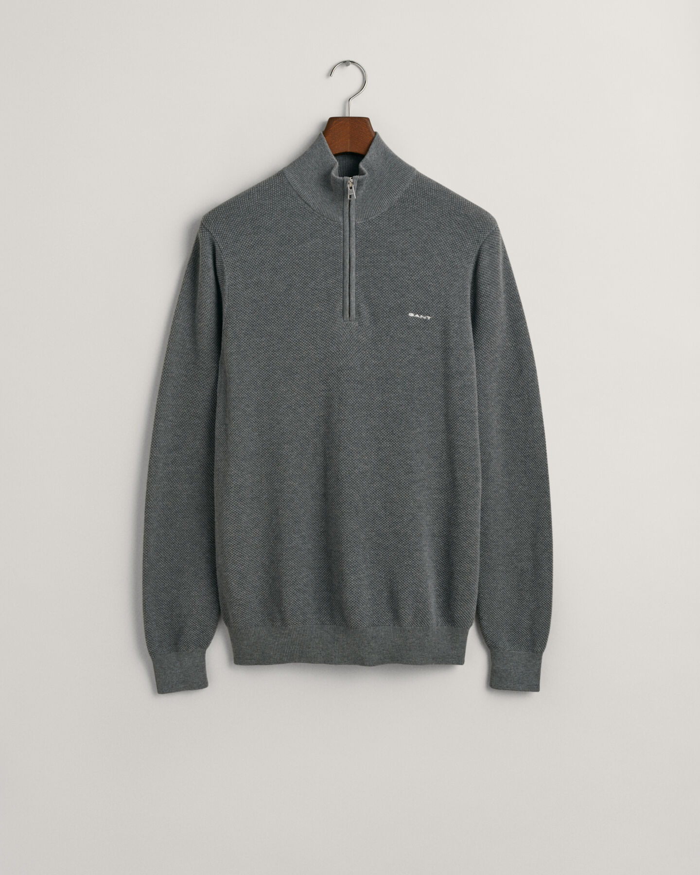 Cotton Piqué HalfZip Sweater GANT