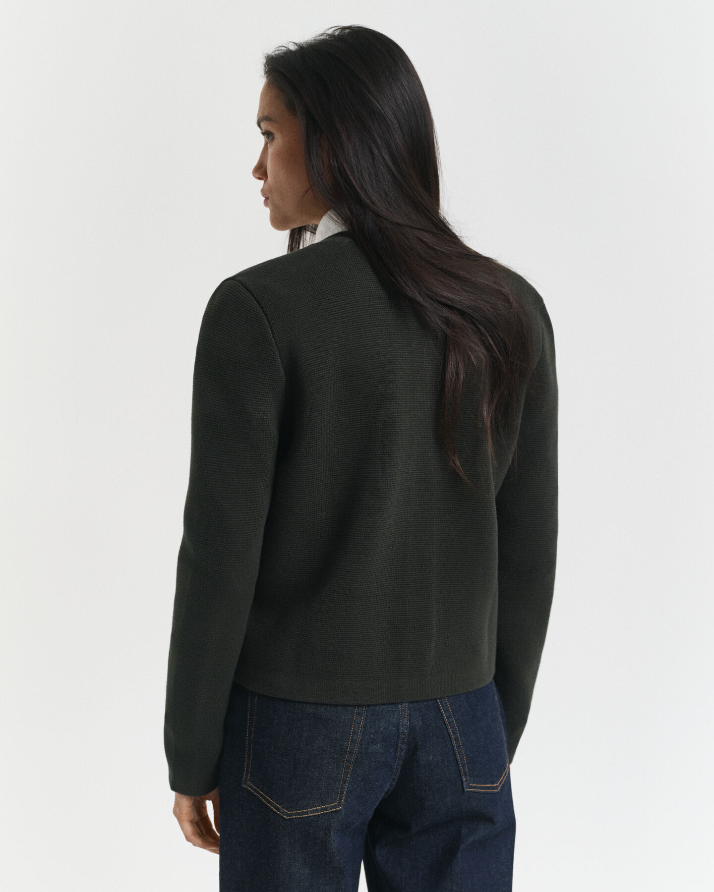 Contrast Knit Cardigan