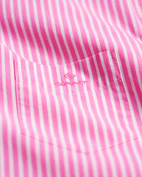 Regular Fit Striped Short Sleeve Broadcloth Shirt