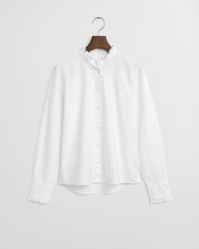 Classic Oxford Frill Blouse