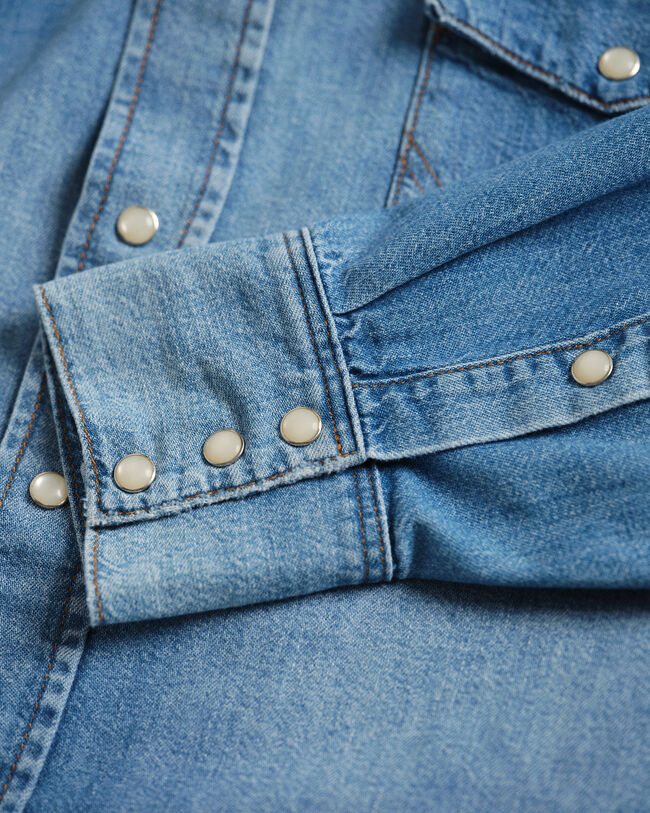 GANT x Wrangler Relaxed Fit Denim Western Shirt