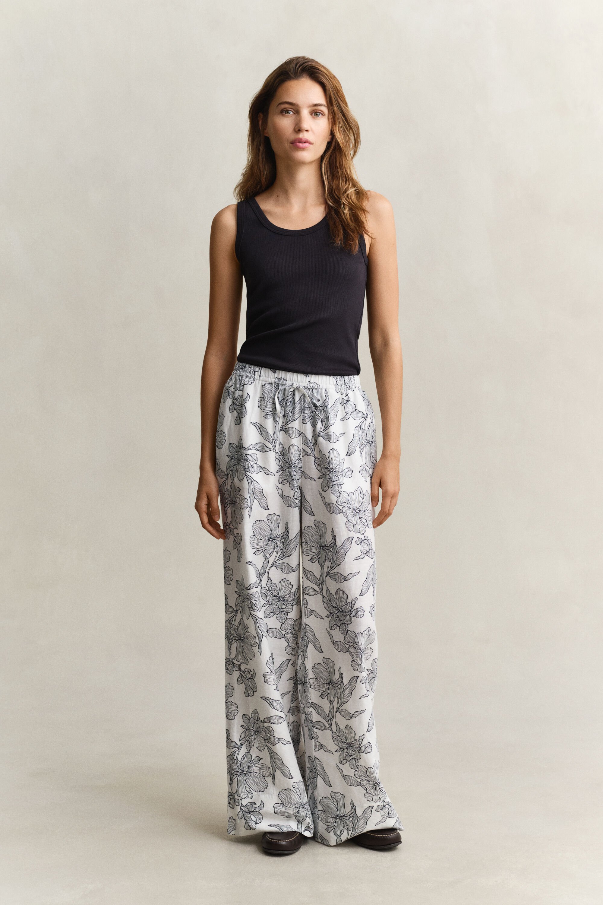 Floral Linen Pants