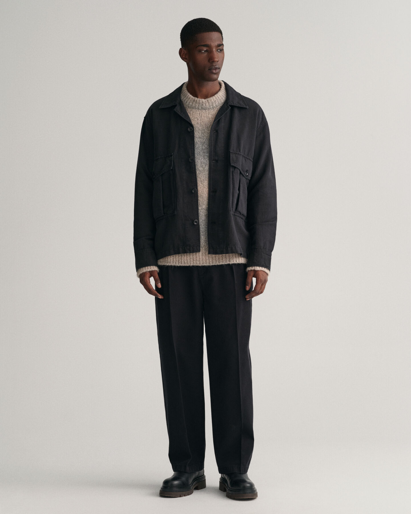 Pleated Twill Chinos